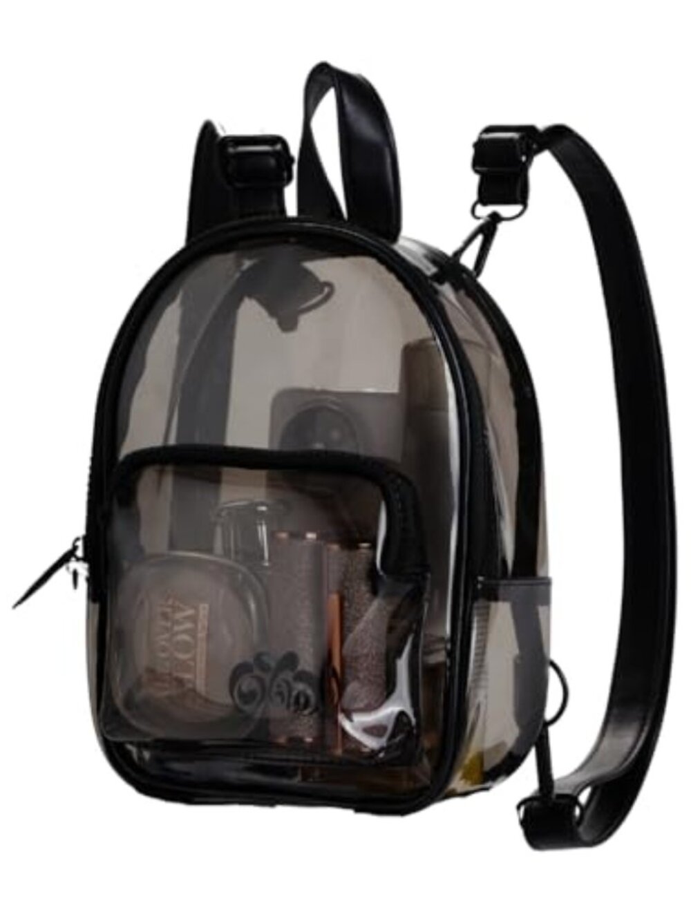 Anti-Theft Black Clear Transparent‎ Small Mini Backpack Convertible